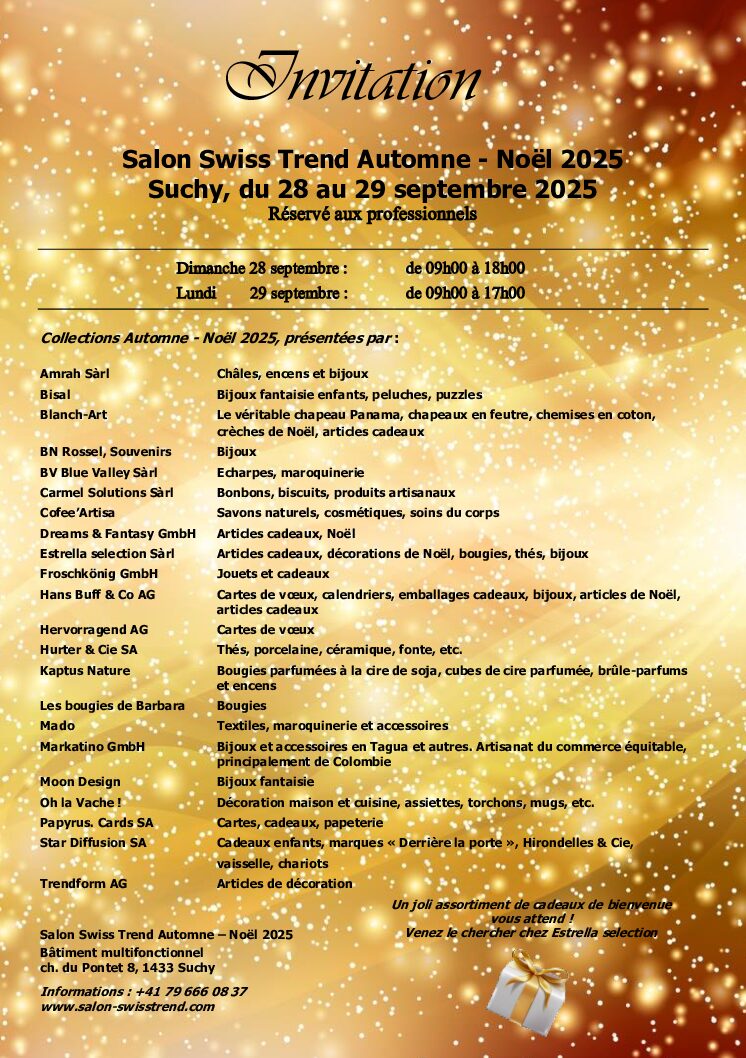 Salon Swiss Trend - Réservé aux professionnels